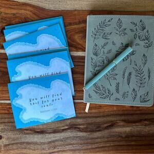 Greeting Cards Blank Cards for Friends Encouragement Gift Sympathy Card Blue